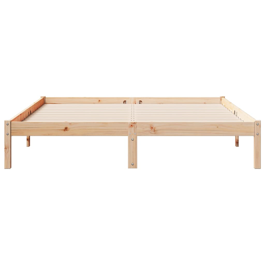 Cadre de lit extra long sans matelas 160x210 cm bois massif pin Lits & cadres de lit vidaXL   