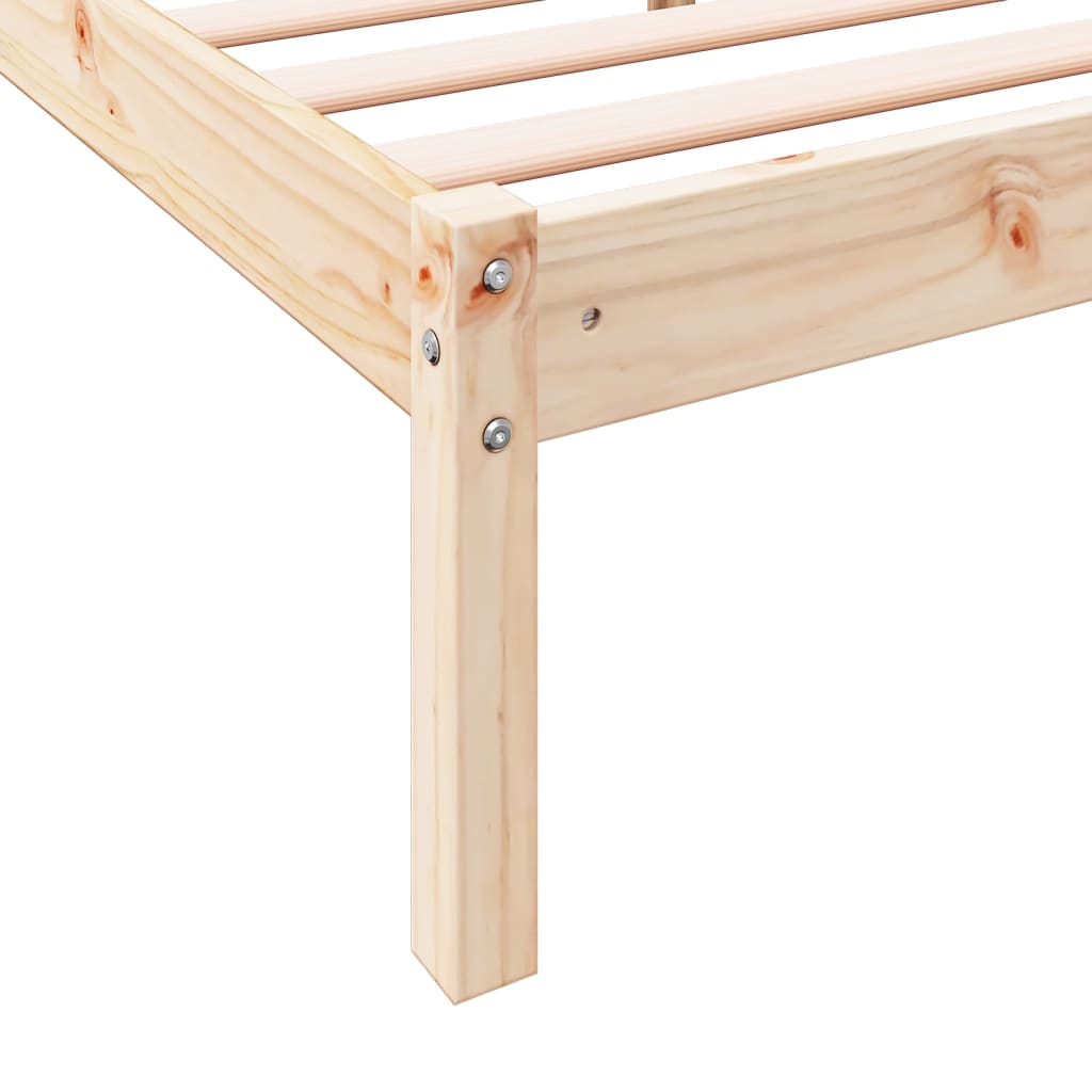 Cadre de lit extra long sans matelas 160x210 cm bois massif pin Lits & cadres de lit vidaXL   