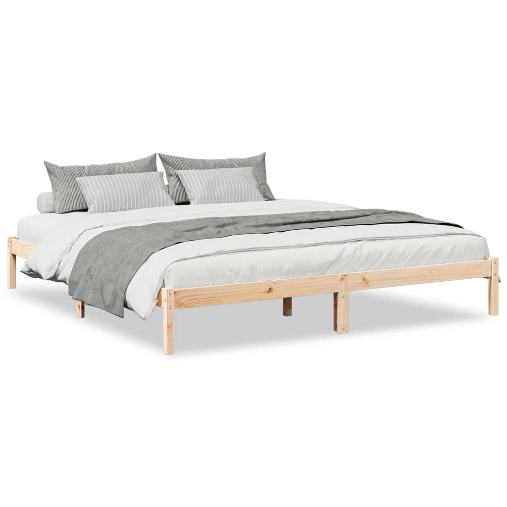 Cadre de lit extra long sans matelas 200x210 cm bois massif pin Lits & cadres de lit vidaXL   