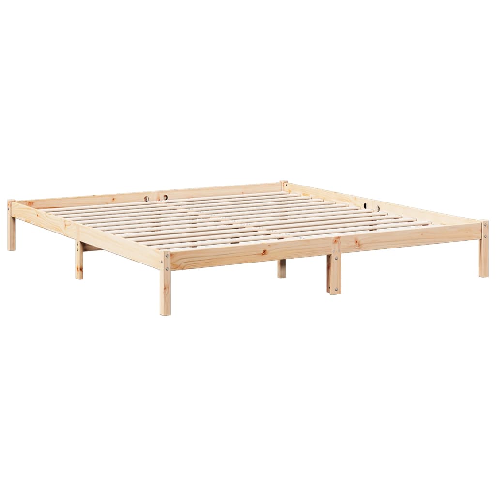 Cadre de lit extra long sans matelas 200x210 cm bois massif pin Lits & cadres de lit vidaXL   