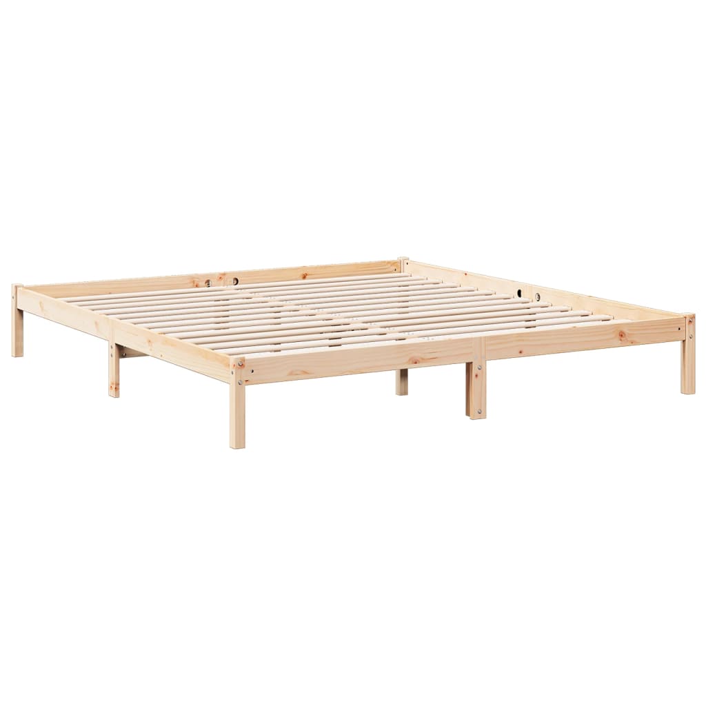 Cadre de lit extra long sans matelas 200x210 cm bois massif pin Lits & cadres de lit vidaXL   