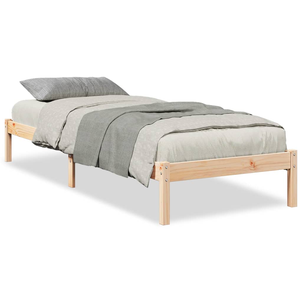 Cadre de lit extra long sans matelas 80x220 cm bois massif pin Lits & cadres de lit vidaXL   