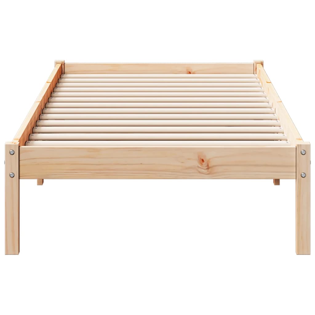 Cadre de lit extra long sans matelas 80x220 cm bois massif pin Lits & cadres de lit vidaXL   