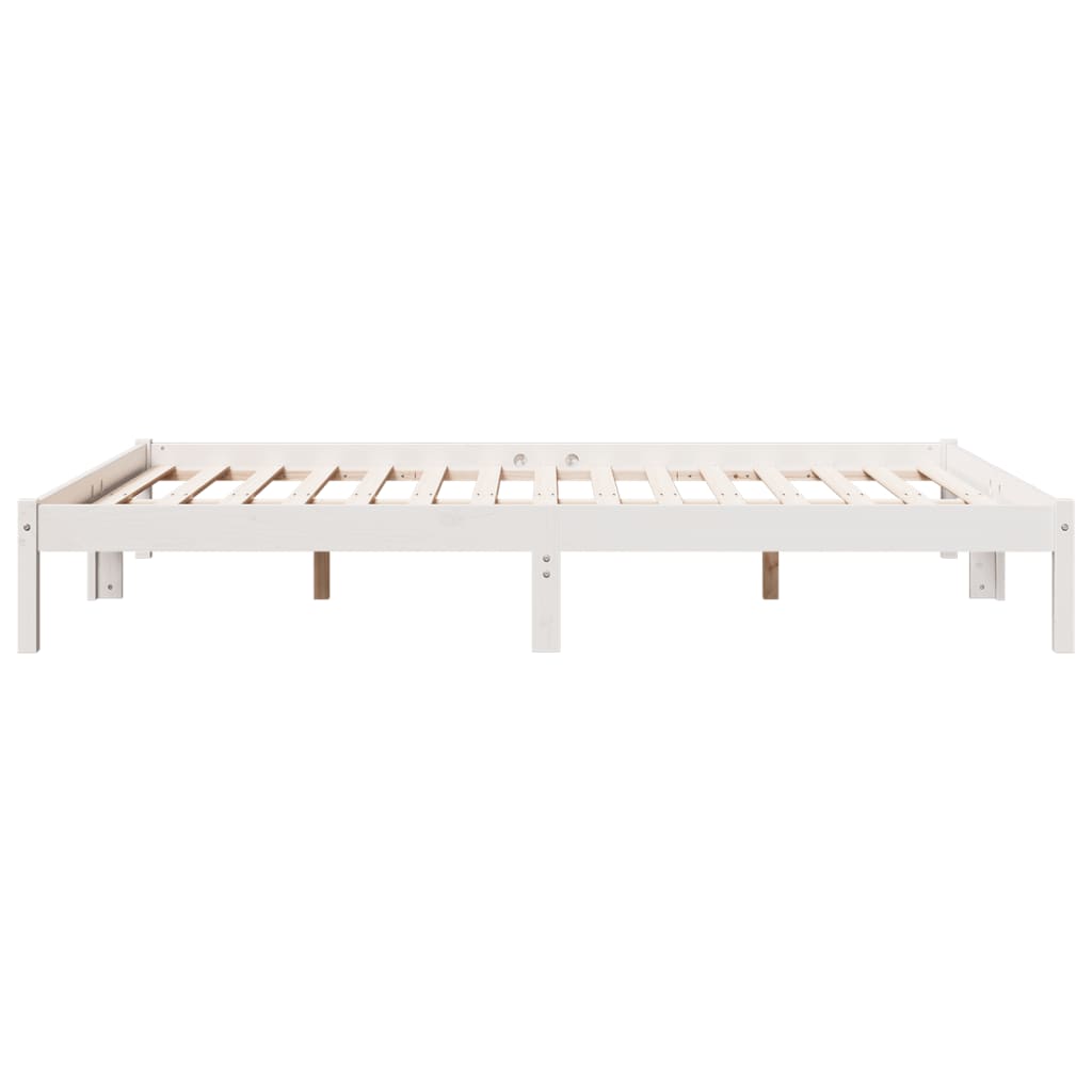 Cadre de lit extra long sans matelas 140x220 cm bois massif pin Lits & cadres de lit vidaXL   