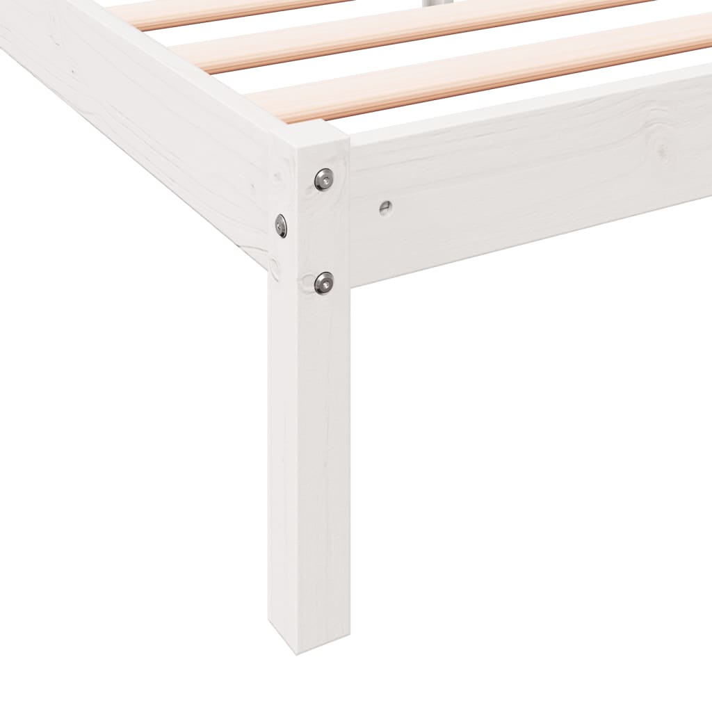 Cadre de lit extra long sans matelas 140x220 cm bois massif pin Lits & cadres de lit vidaXL   