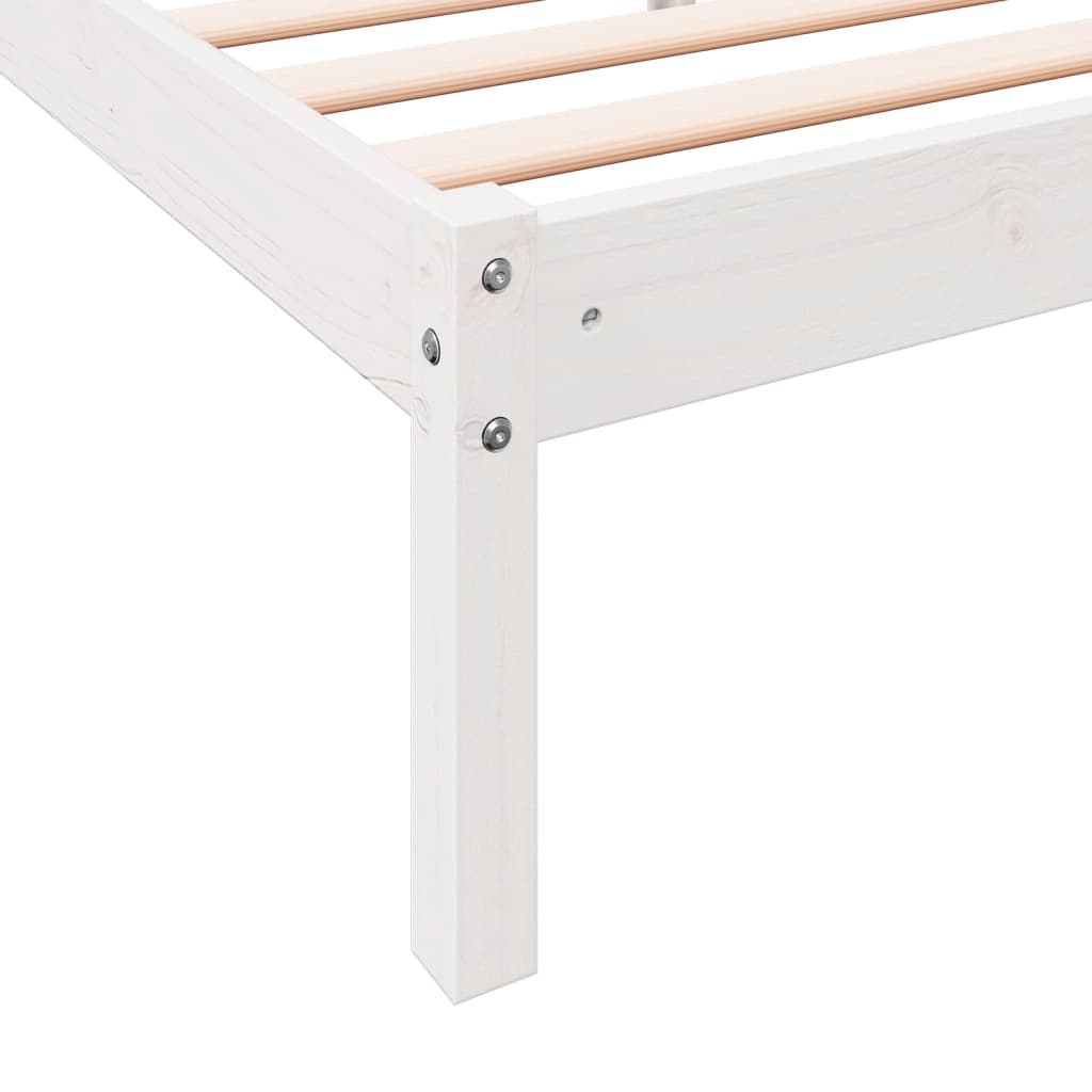 Cadre de lit extra long sans matelas 160x220 cm bois massif pin Lits & cadres de lit vidaXL   