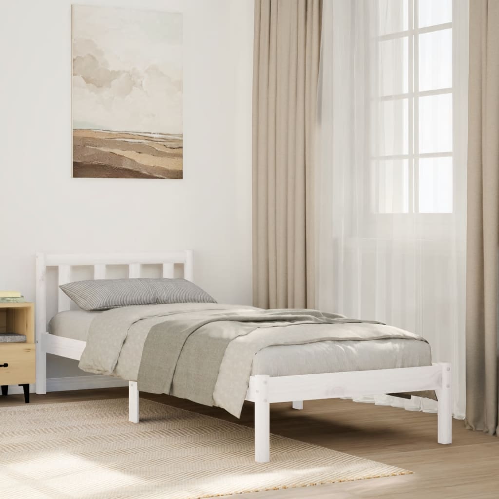 Cadre de lit extra long sans matelas 80x210 cm bois massif pin Lits & cadres de lit vidaXL   