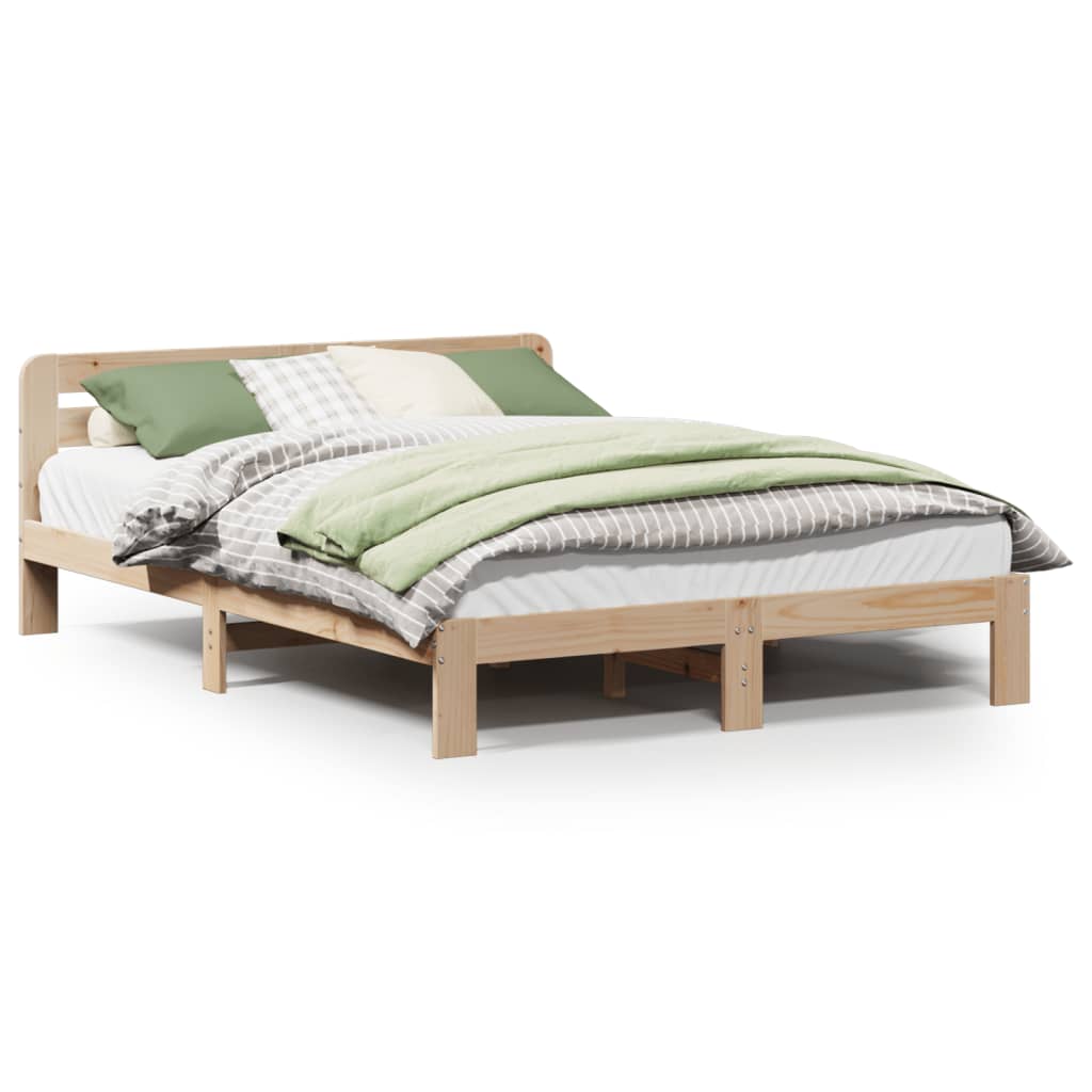 Cadre de lit sans matelas 120x200 cm bois de pin massif Lits & cadres de lit vidaXL   