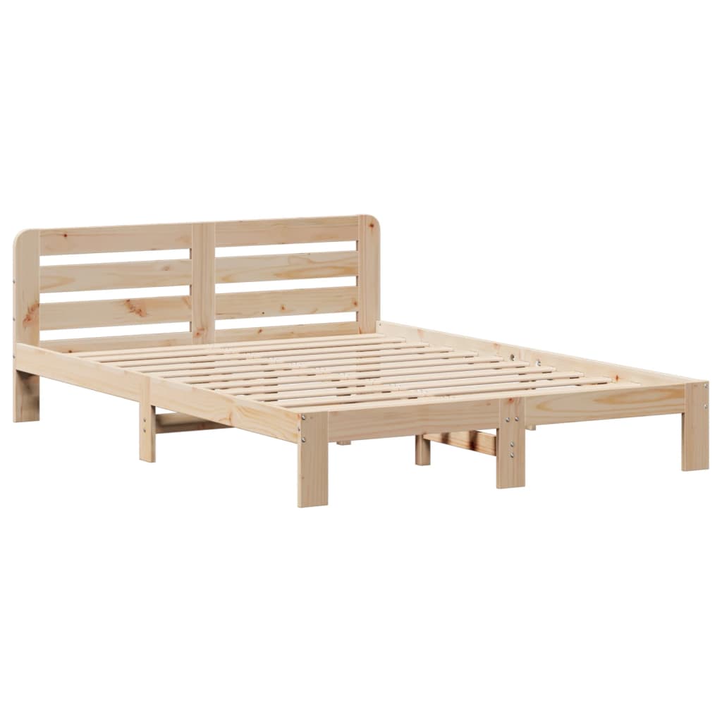 Cadre de lit sans matelas 120x200 cm bois de pin massif Lits & cadres de lit vidaXL   