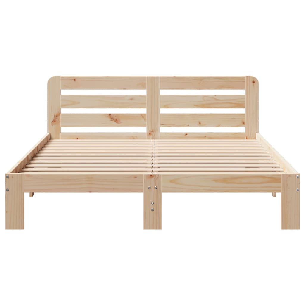 Cadre de lit sans matelas 120x200 cm bois de pin massif Lits & cadres de lit vidaXL   