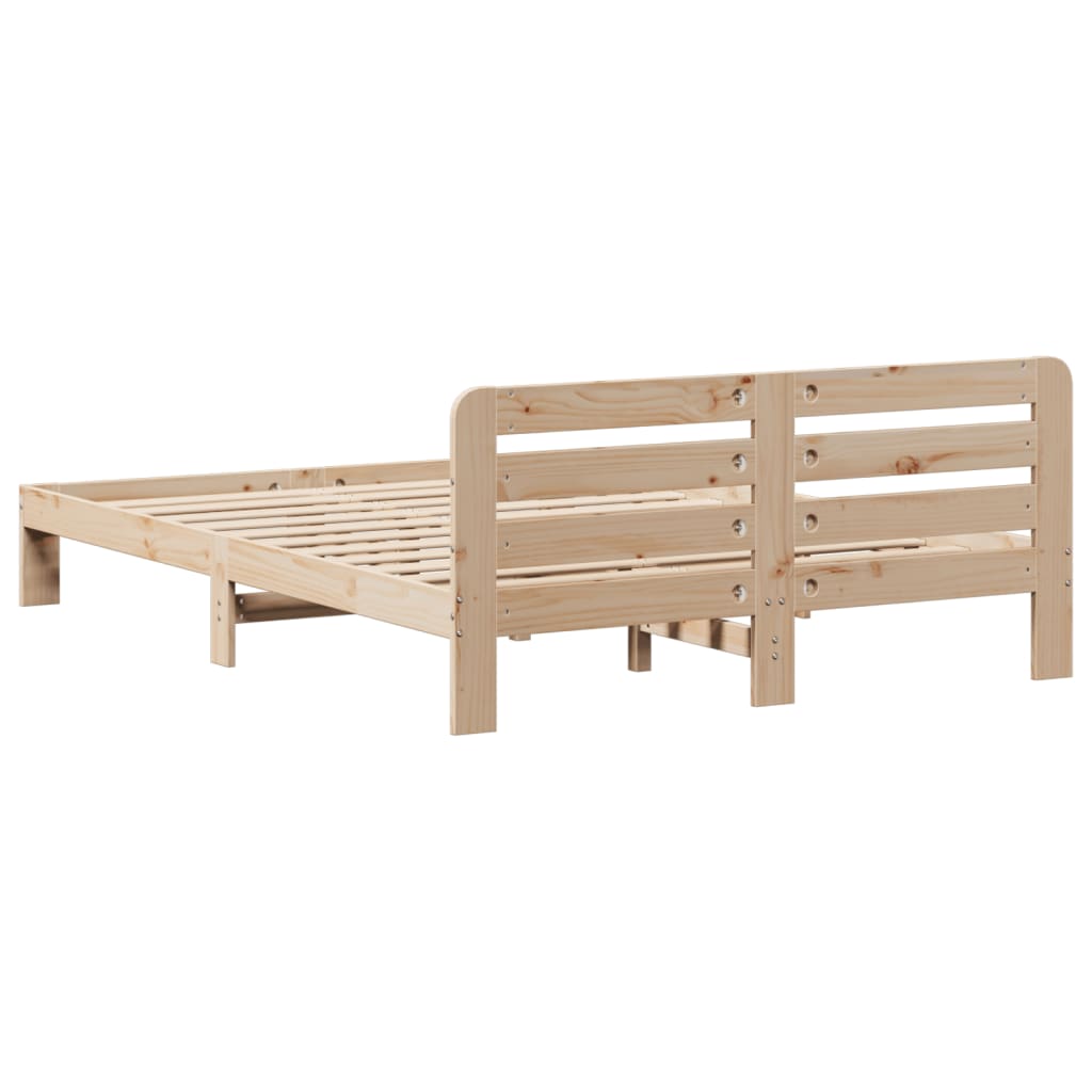 Cadre de lit sans matelas 120x200 cm bois de pin massif Lits & cadres de lit vidaXL   