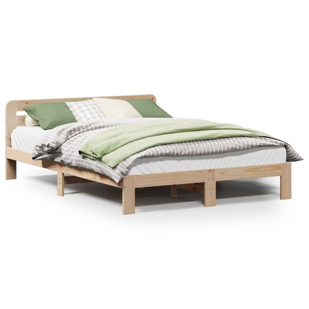 Cadre de lit sans matelas 150x200 cm bois de pin massif Lits & cadres de lit vidaXL   