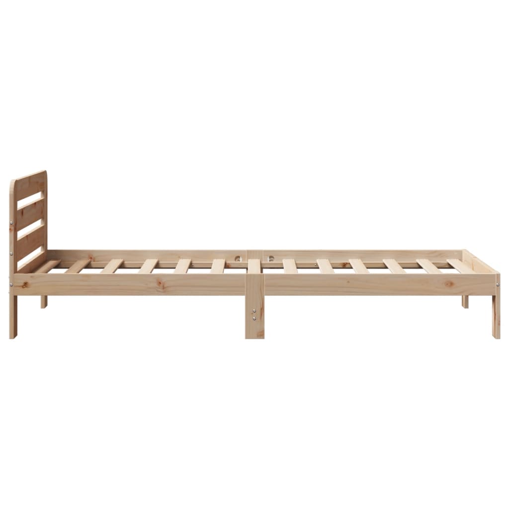 Cadre de lit sans matelas 75x190 cm bois de pin massif Lits & cadres de lit vidaXL   