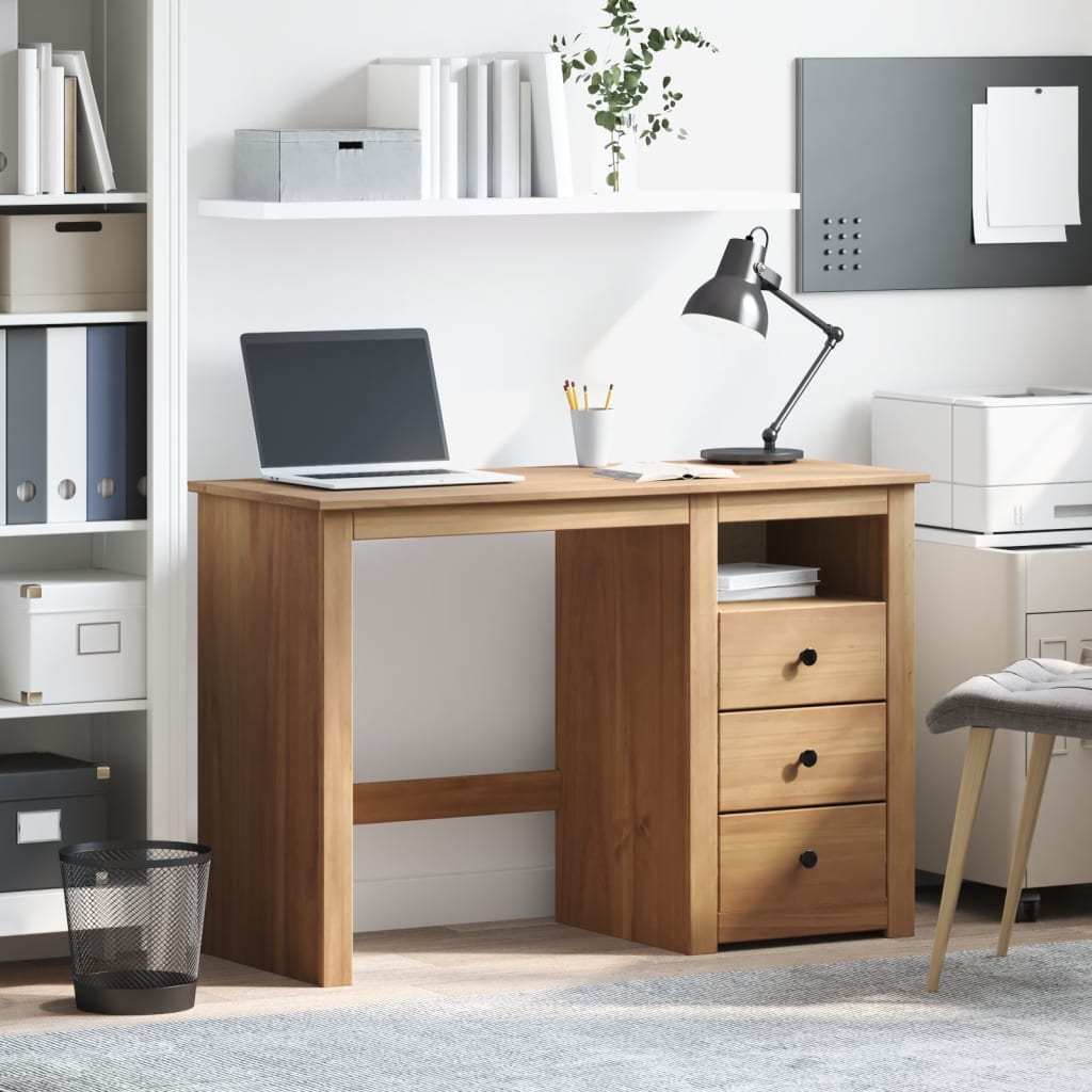 Bureau Panama 112x45x75 cm bois massif de pin Bureaux vidaXL   