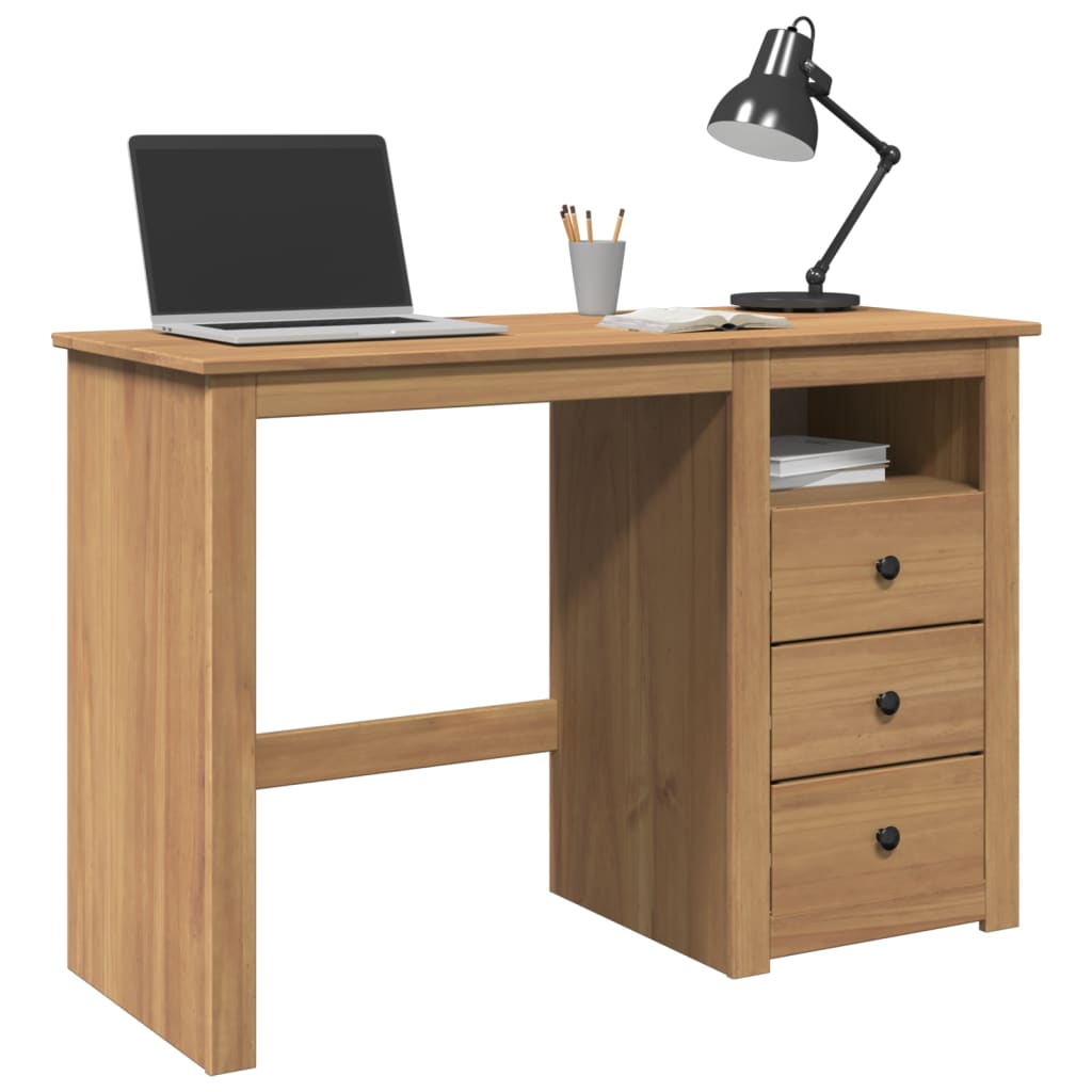 Bureau Panama 112x45x75 cm bois massif de pin Bureaux vidaXL   