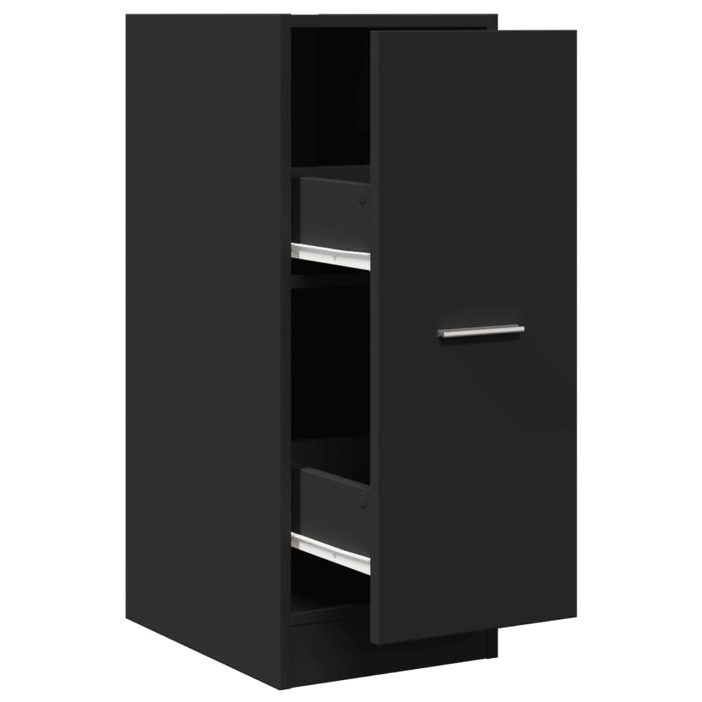 Armoire d'apothicaire noir 30x41x77,5 cm bois d'ingénierie Casiers & armoires de rangement vidaXL   