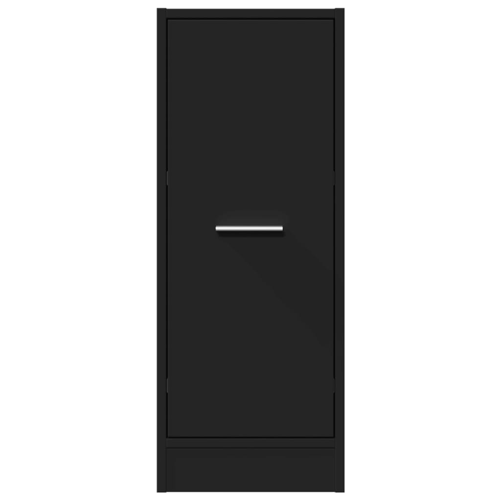 Armoire d'apothicaire noir 30x41x77,5 cm bois d'ingénierie Casiers & armoires de rangement vidaXL   