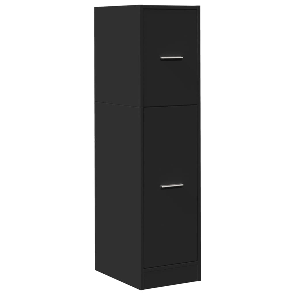 Armoire d'apothicaire noir 30x41x118 cm bois d'ingénierie Casiers & armoires de rangement vidaXL   