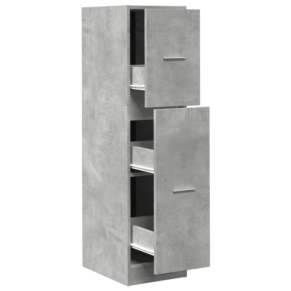 Armoire d'apothicaire gris béton 30x41x118 cm bois d'ingénierie Casiers & armoires de rangement vidaXL   