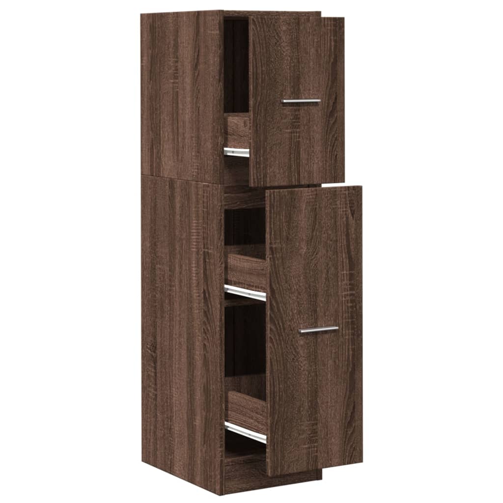 Armoire apothicaire chêne marron 30x41x118 cm bois d'ingénierie Casiers & armoires de rangement vidaXL   