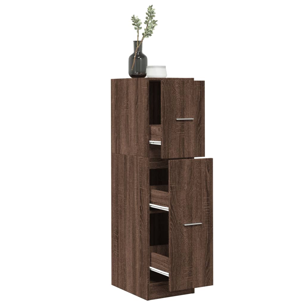 Armoire apothicaire chêne marron 30x41x118 cm bois d'ingénierie Casiers & armoires de rangement vidaXL   