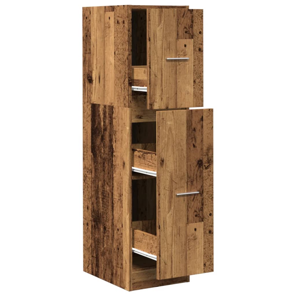 Armoire d'apothicaire vieux bois 30x41x118 cm bois d'ingénierie Casiers & armoires de rangement vidaXL   