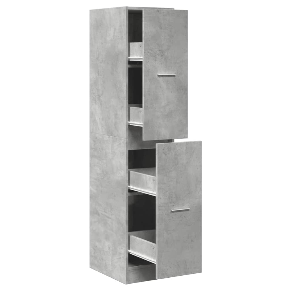 Armoire d'apothicaire gris béton 30x41x144,5 cm bois ingénierie Casiers & armoires de rangement vidaXL   