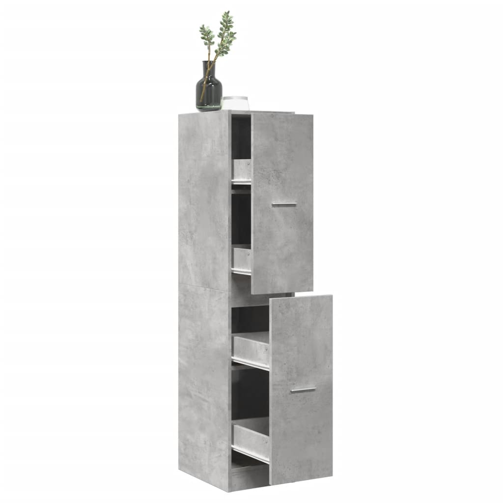 Armoire d'apothicaire gris béton 30x41x144,5 cm bois ingénierie Casiers & armoires de rangement vidaXL   