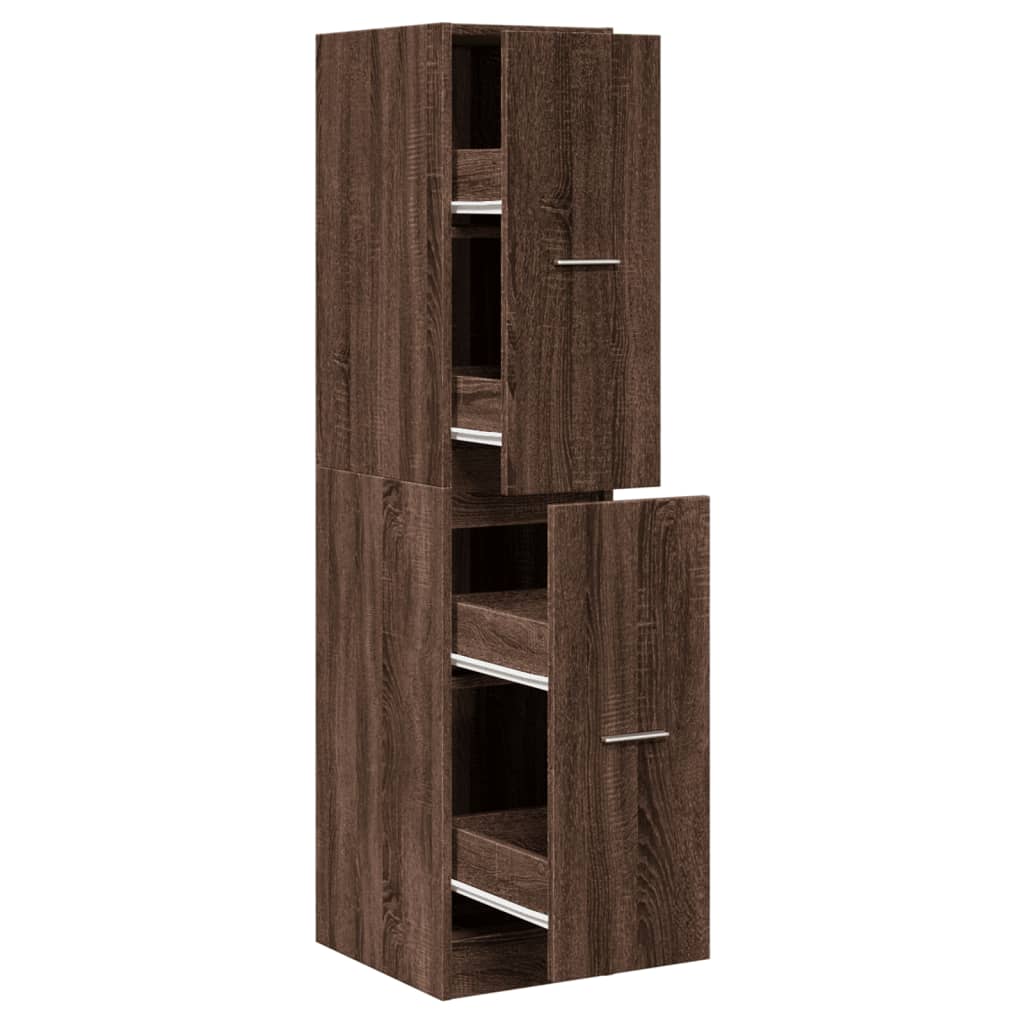 Armoire apothicaire chêne marron 30x41x144,5 cm bois ingénierie Casiers & armoires de rangement vidaXL   