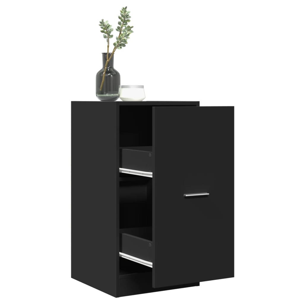 Armoire d'apothicaire noir 40x41x77,5 cm bois d'ingénierie Casiers & armoires de rangement vidaXL   