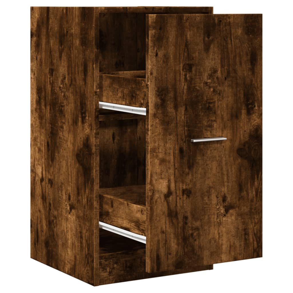 Armoire d'apothicaire chêne fumé 40x41x77,5cm bois d'ingénierie Casiers & armoires de rangement vidaXL   