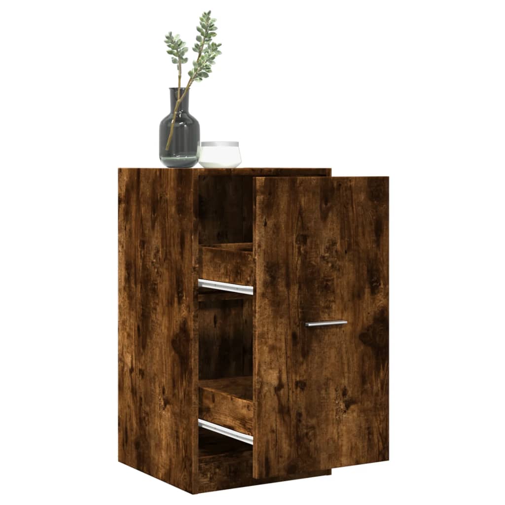 Armoire d'apothicaire chêne fumé 40x41x77,5cm bois d'ingénierie Casiers & armoires de rangement vidaXL   