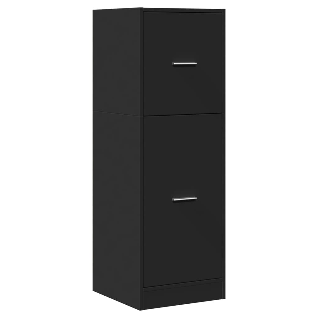 Armoire d'apothicaire noir 40x41x118 cm bois d'ingénierie Casiers & armoires de rangement vidaXL   