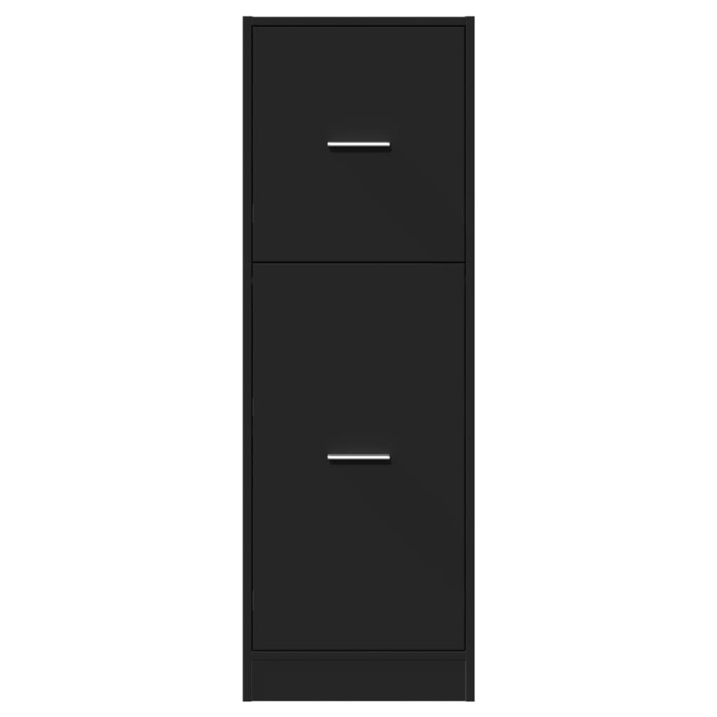 Armoire d'apothicaire noir 40x41x118 cm bois d'ingénierie Casiers & armoires de rangement vidaXL   