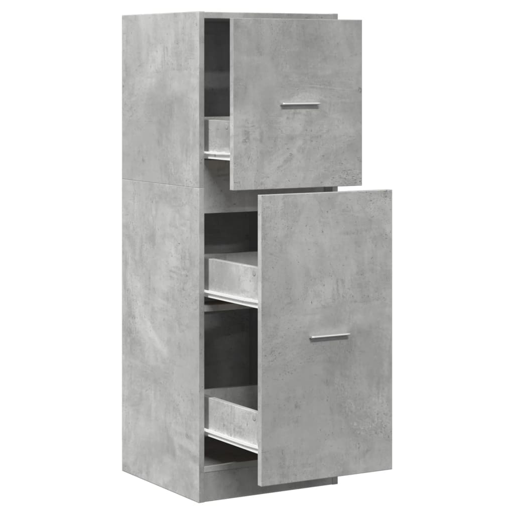 Armoire d'apothicaire gris béton 40x41x118 cm bois d'ingénierie Casiers & armoires de rangement vidaXL   