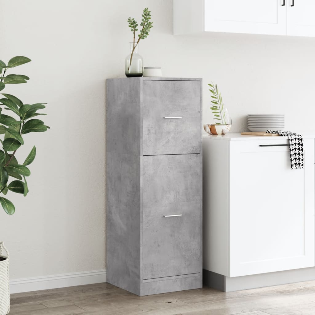 Armoire d'apothicaire gris béton 40x41x118 cm bois d'ingénierie Casiers & armoires de rangement vidaXL