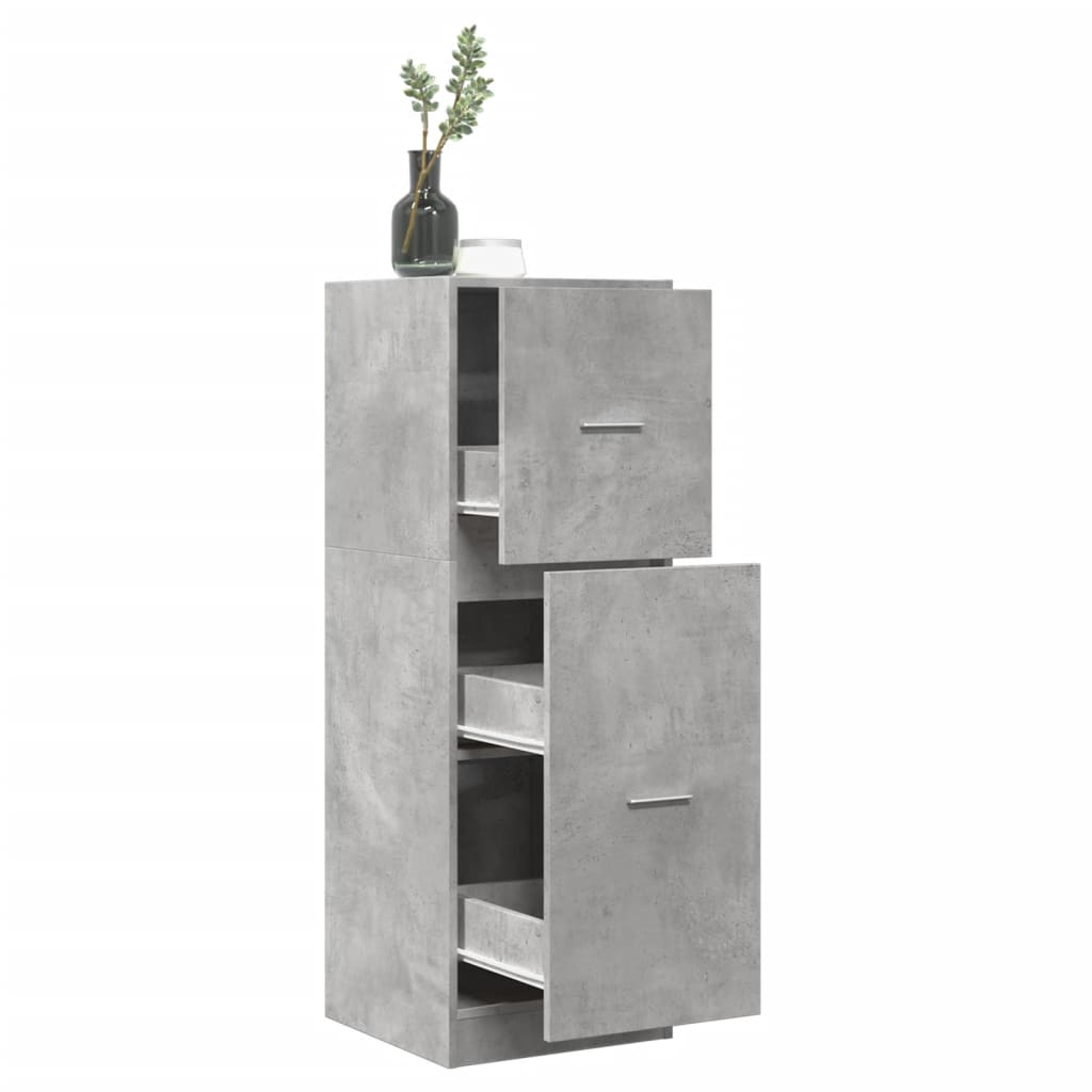 Armoire d'apothicaire gris béton 40x41x118 cm bois d'ingénierie Casiers & armoires de rangement vidaXL   