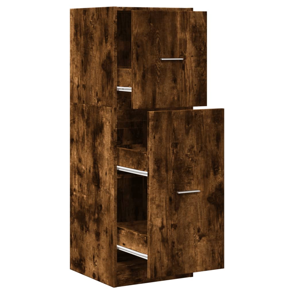 Armoire d'apothicaire chêne fumé 40x41x118 cm bois d'ingénierie Casiers & armoires de rangement vidaXL   