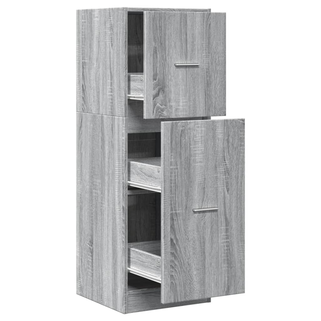 Armoire apothicaire sonoma gris 40x41x118 cm bois d'ingénierie Casiers & armoires de rangement vidaXL   