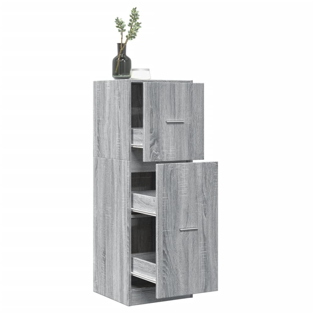 Armoire apothicaire sonoma gris 40x41x118 cm bois d'ingénierie Casiers & armoires de rangement vidaXL   