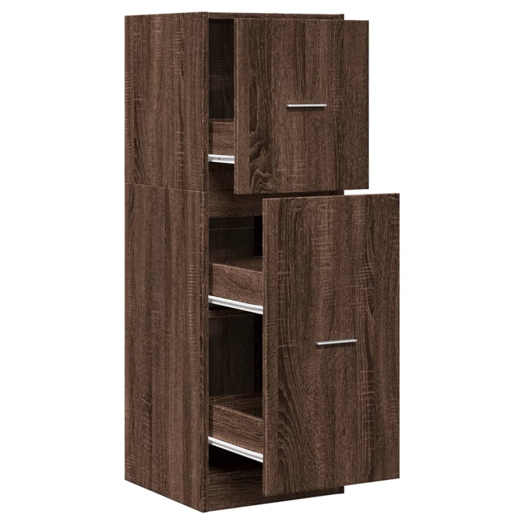 Armoire apothicaire chêne marron 40x41x118 cm bois d'ingénierie Casiers & armoires de rangement vidaXL   