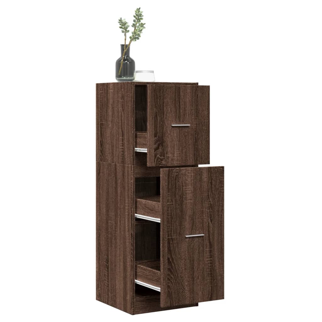 Armoire apothicaire chêne marron 40x41x118 cm bois d'ingénierie Casiers & armoires de rangement vidaXL   