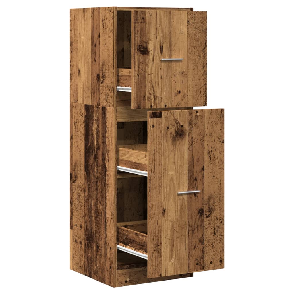 Armoire d'apothicaire vieux bois 40x41x118 cm bois d'ingénierie Casiers & armoires de rangement vidaXL   