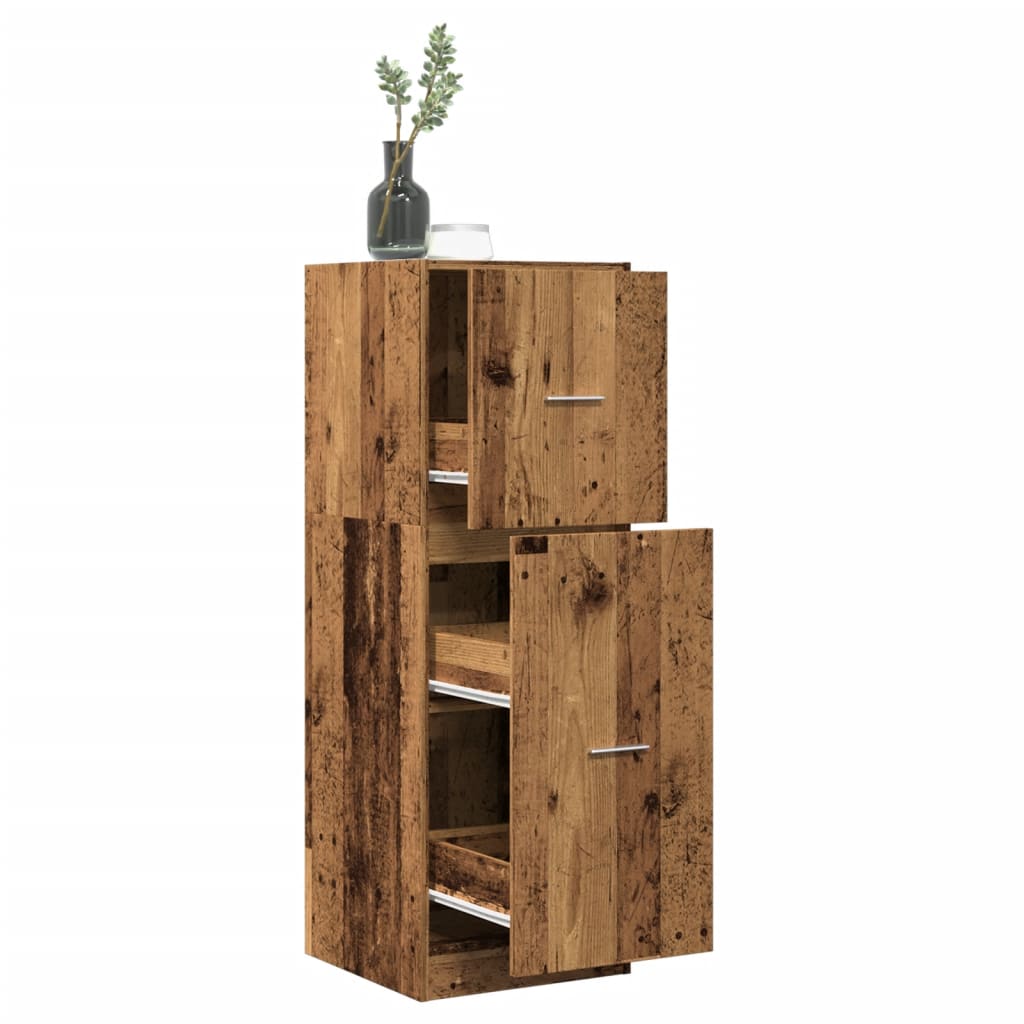 Armoire d'apothicaire vieux bois 40x41x118 cm bois d'ingénierie Casiers & armoires de rangement vidaXL   