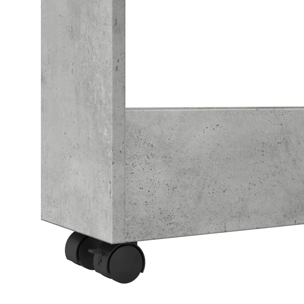 Chariot de rangement étroit 3 niveaux gris béton - Xios Store SNC