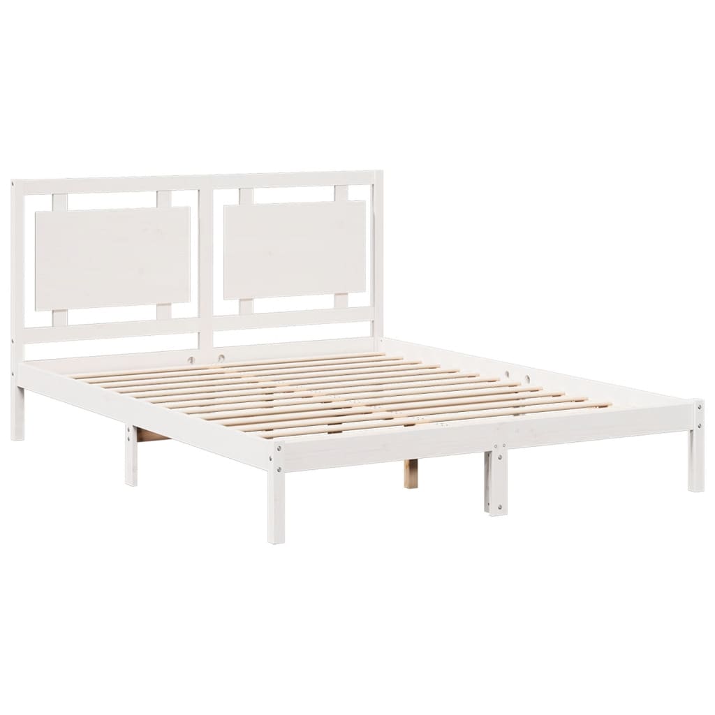 Cadre de lit extra long sans matelas 140x210 cm bois massif Lits & cadres de lit vidaXL   