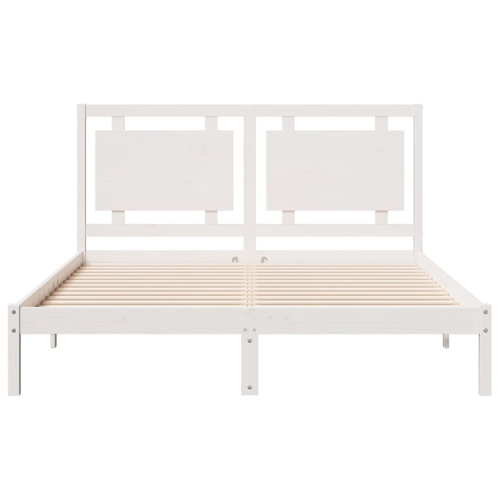 Cadre de lit extra long sans matelas 140x210 cm bois massif Lits & cadres de lit vidaXL   