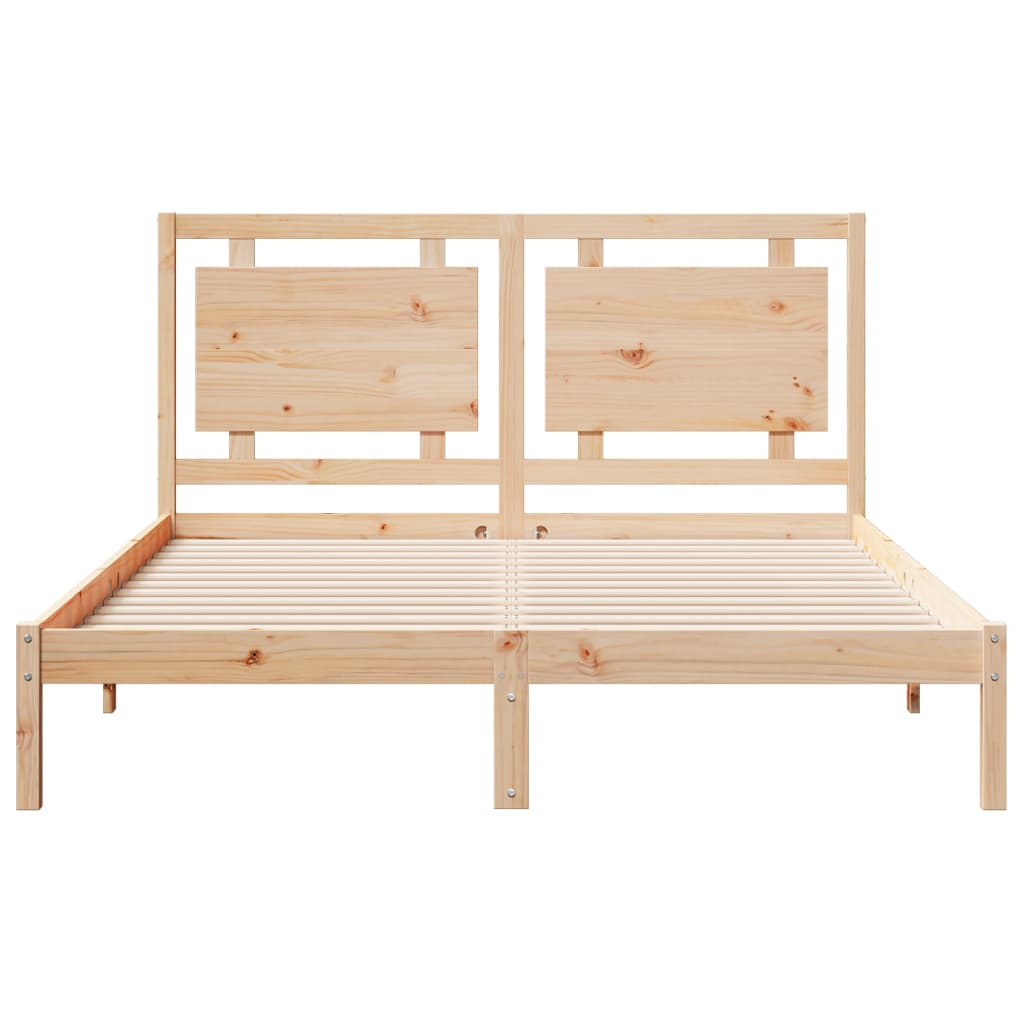 Cadre de lit extra long sans matelas 160x210 cm bois massif Lits & cadres de lit vidaXL   