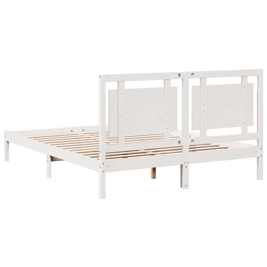 Cadre de lit extra long sans matelas 160x210 cm bois massif Lits & cadres de lit vidaXL   