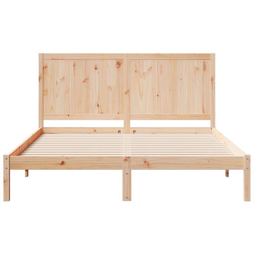 Cadre de lit extra long sans matelas 160x210 cm bois massif Lits & cadres de lit vidaXL   